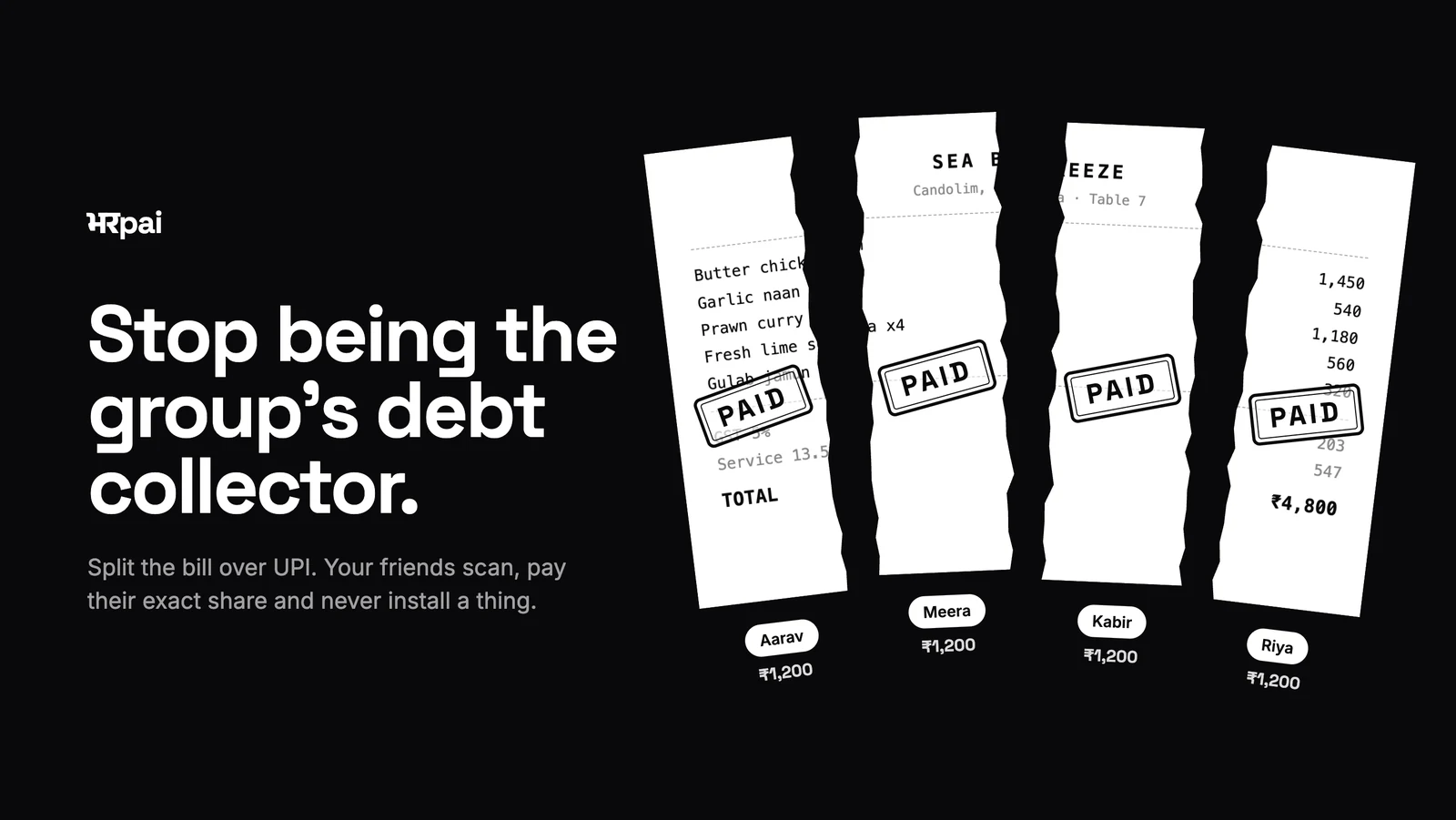 Stop being the group's debt collector.